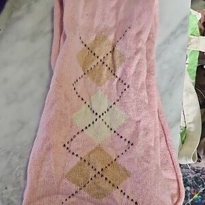 Pink Argyle Women's Scarf